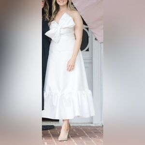 Hutch Strapless Bow-Tie Midi Dress Size 6